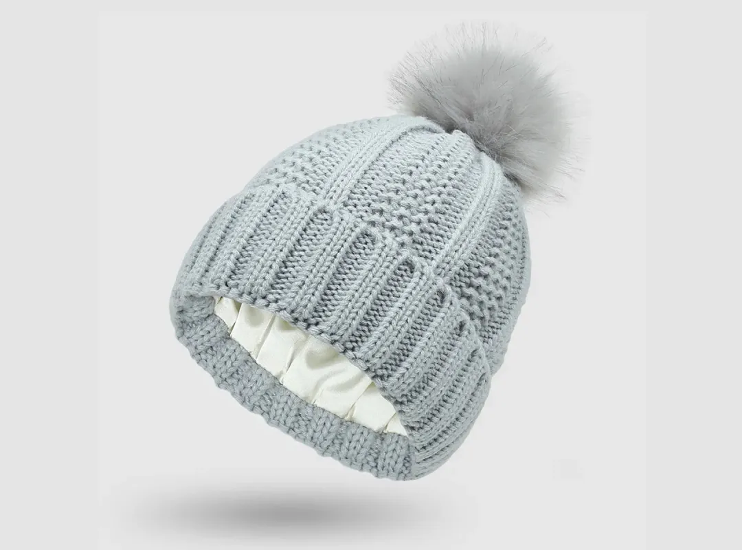 FitVille Women's Pom-Pom Knit Beanie made by FitVille