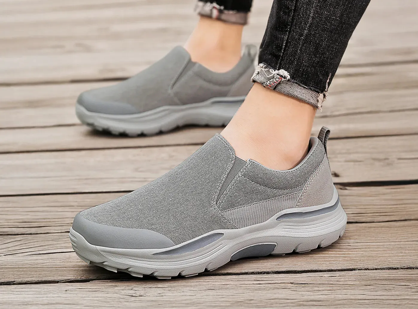 FitVille Men's Canvas Loafers sold by FitVille product image thumbnail 3