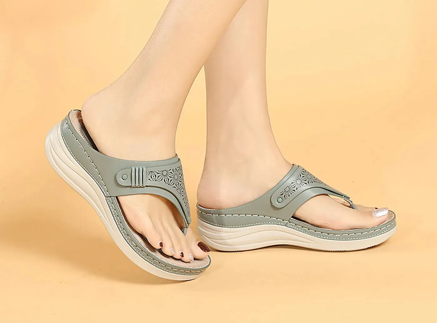 FitVille Women's Wedge Toe Sandals sold by FitVille product image thumbnail 2