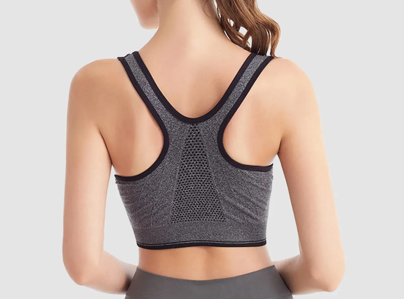 FitVille Women's Zip Front Sports Bra sold by FitVille product image thumbnail 4