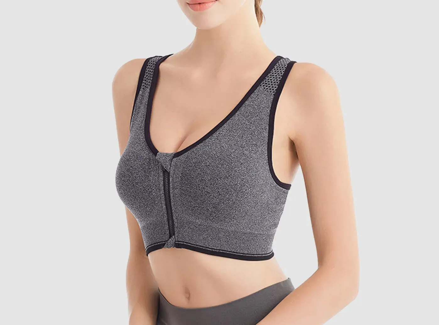 FitVille Women's Zip Front Sports Bra sold by FitVille product image thumbnail 3