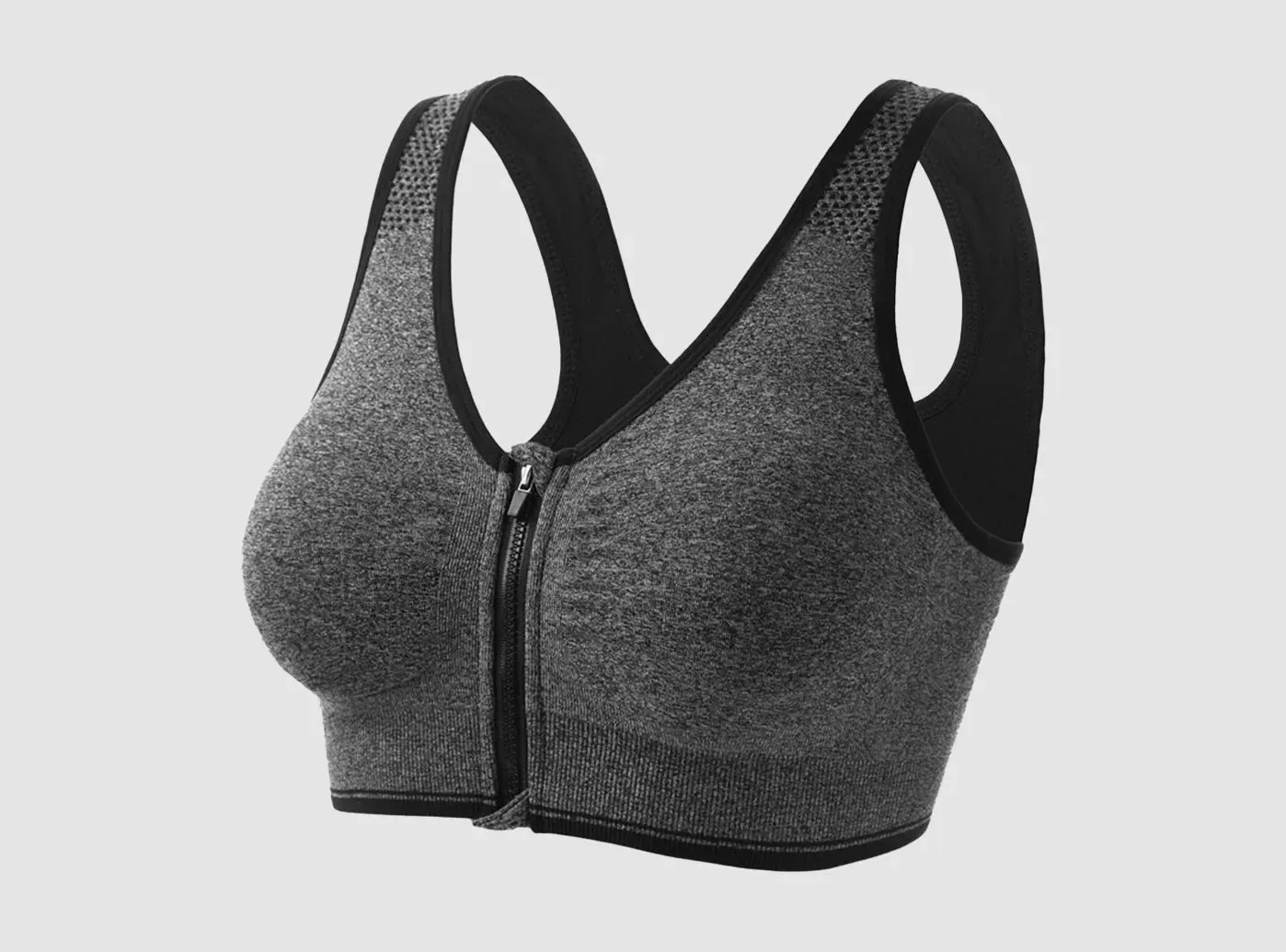 FitVille Women's Zip Front Sports Bra sold by FitVille product image thumbnail 2