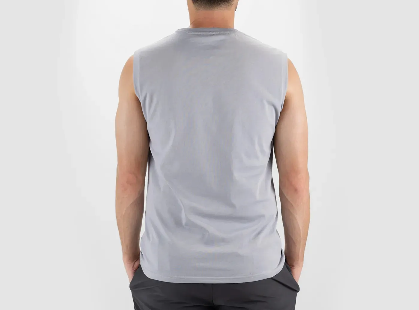 FitVille Men's Sleeveless Silky Vest sold by FitVille product image thumbnail 4