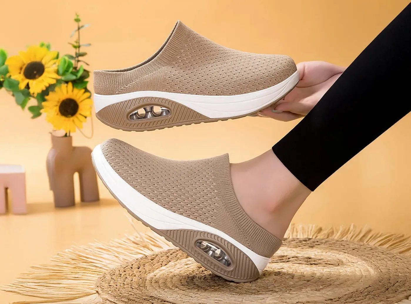 FitVille Women's Fashion Platform Mules sold by FitVille product image thumbnail 4