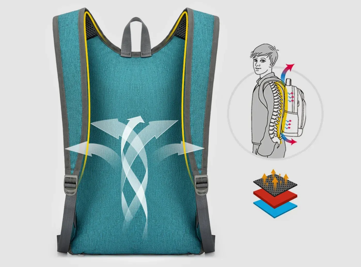 FitVille Foldable Outdoor Backpack V1 sold by FitVille product image thumbnail 5