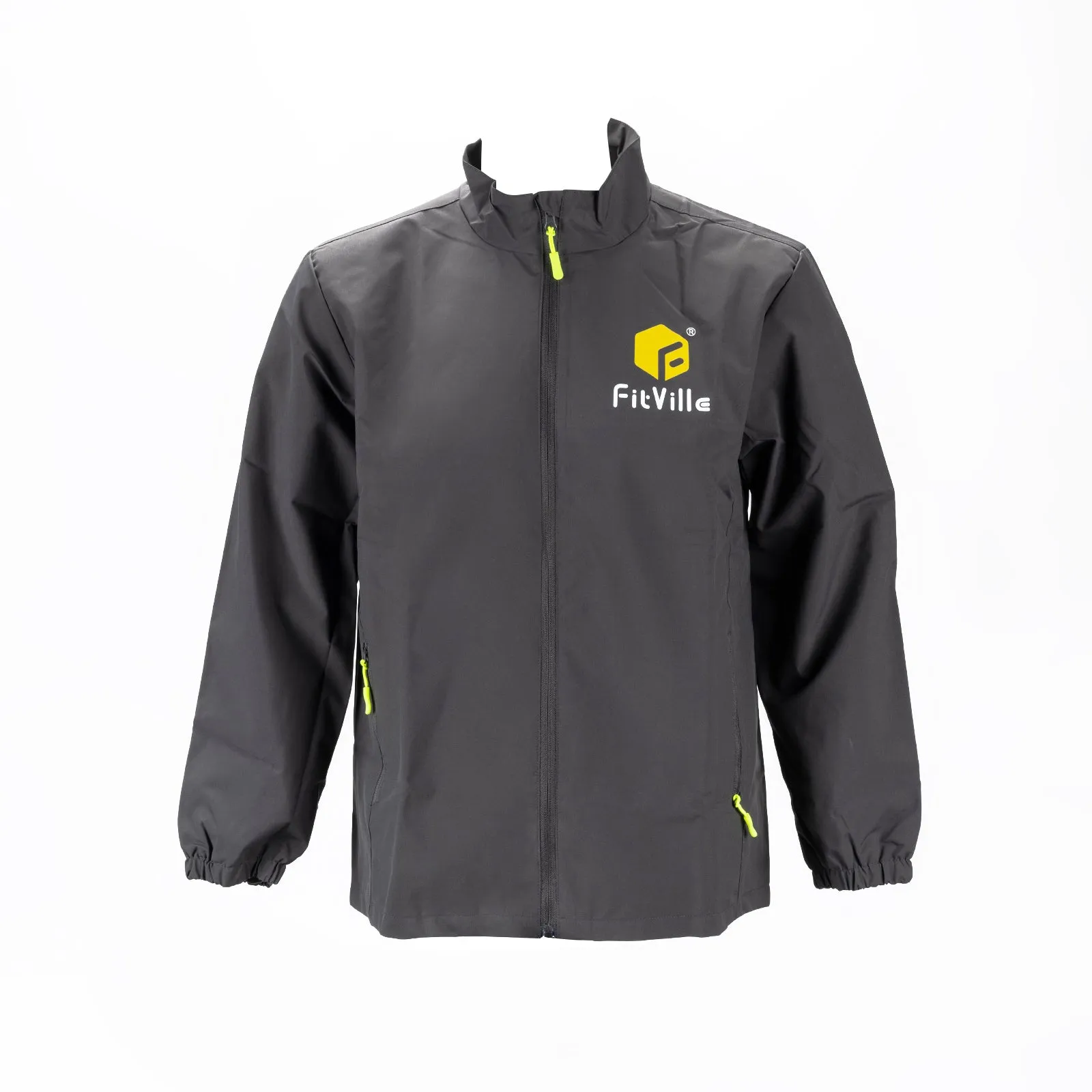 F FitVille Men’s HydroShield Jacket V2 – Breathable Windproof Rain Shell with Pit Zips & Hood for Cycling, Trekking & Outdoor Sports Coat sold by FitVille