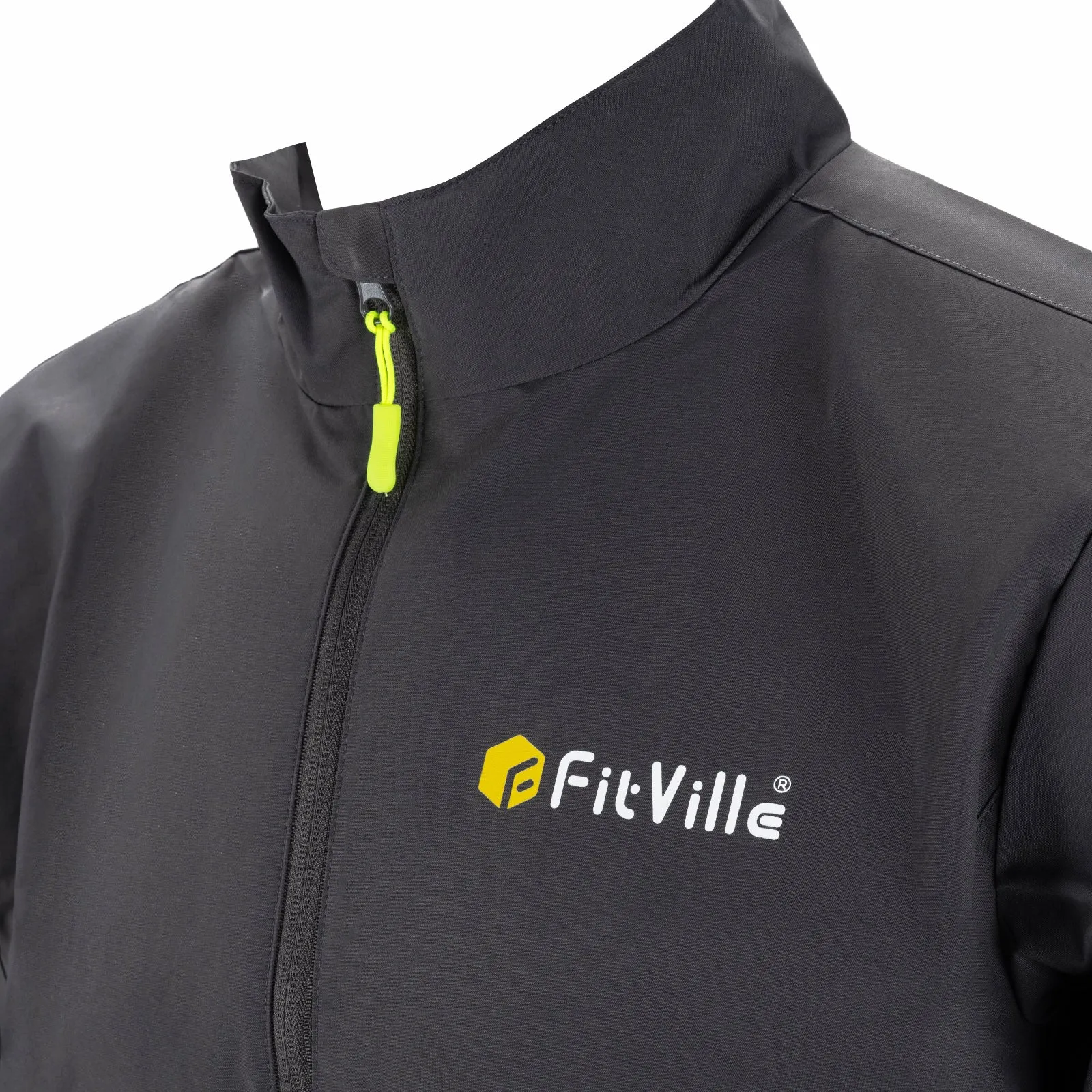 F FitVille Men’s HydroShield Jacket V1 – Lightweight Packable Raincoat Hoodie for Running, Hiking & Commuting Coat sold by FitVille product image thumbnail 5