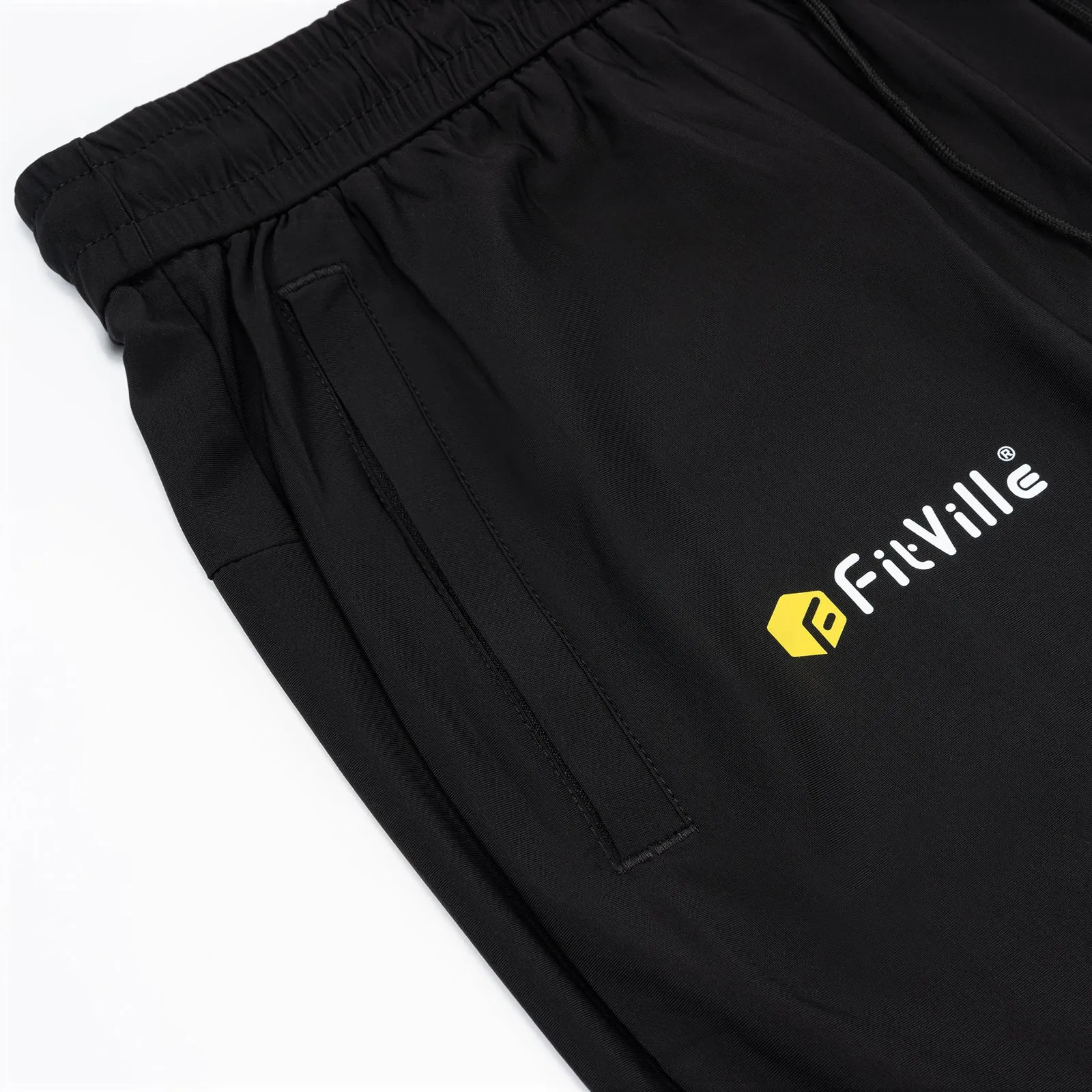 F FitVille Men's Ultra-Flex Training Joggers - Stretch Comfortable Workout Sweatpants with Pockets, Tapered Fit, Drawstring Waist, 4-Way Stretch Fabric for Gym, Pants, Running Trousers sold by FitVille product image thumbnail 2