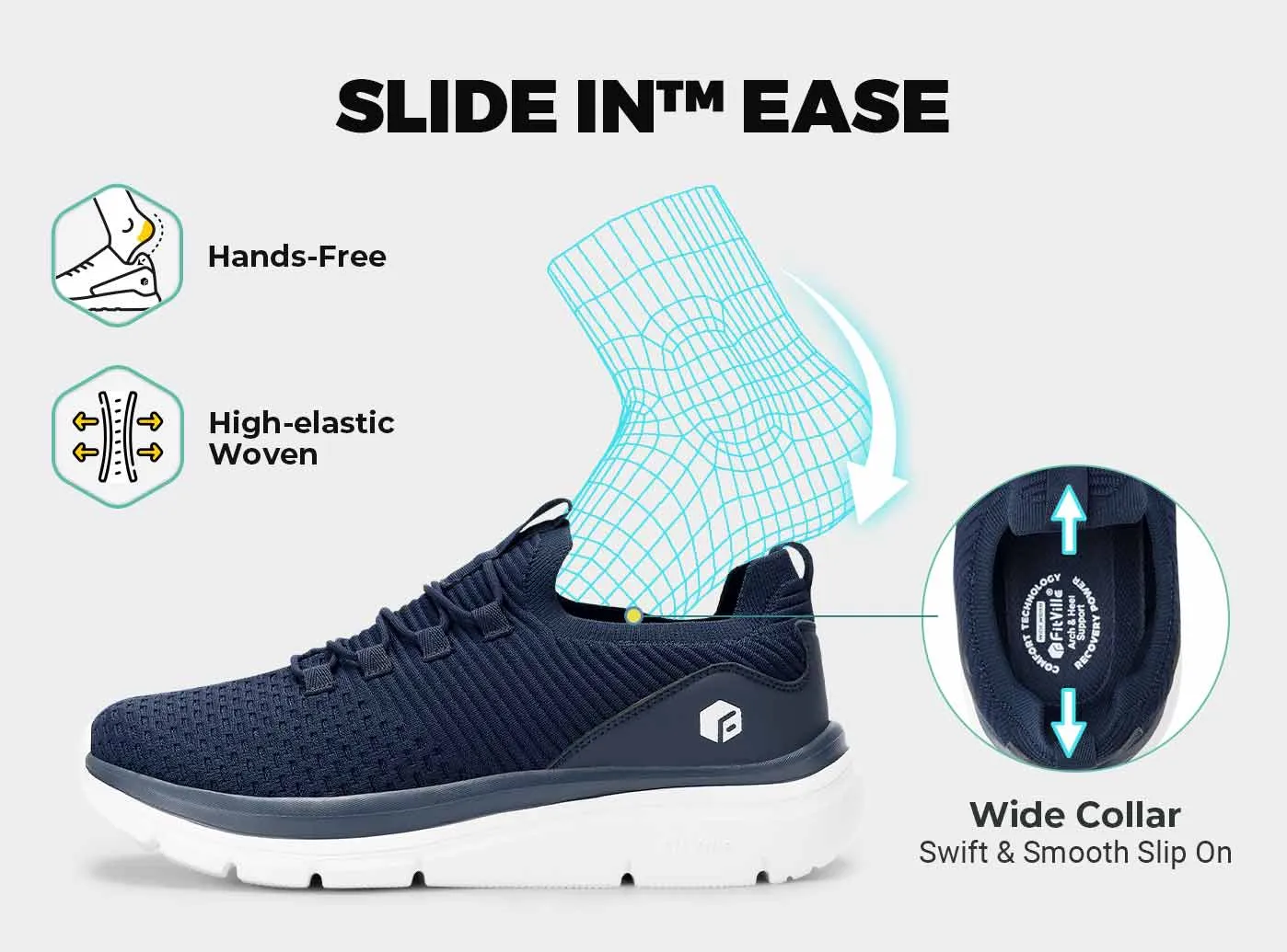 Men's Cloud Wanderer Slip-On V4 sold by FitVille product image thumbnail 3