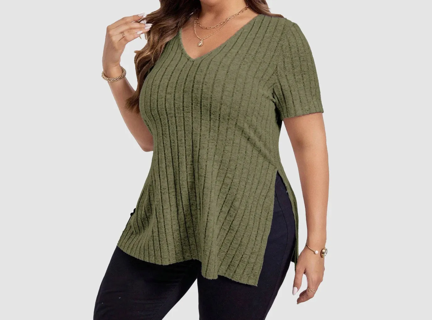 FitVille Women's SoftSway Knit Top sold by FitVille product image thumbnail 2
