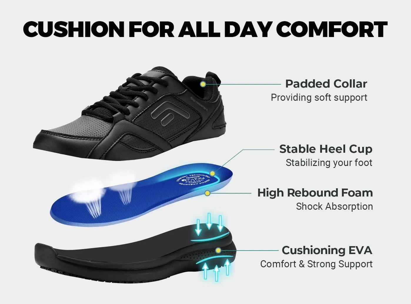 FitVille Women's TopGrip SR Work Shoes V1 sold by FitVille product image thumbnail 4