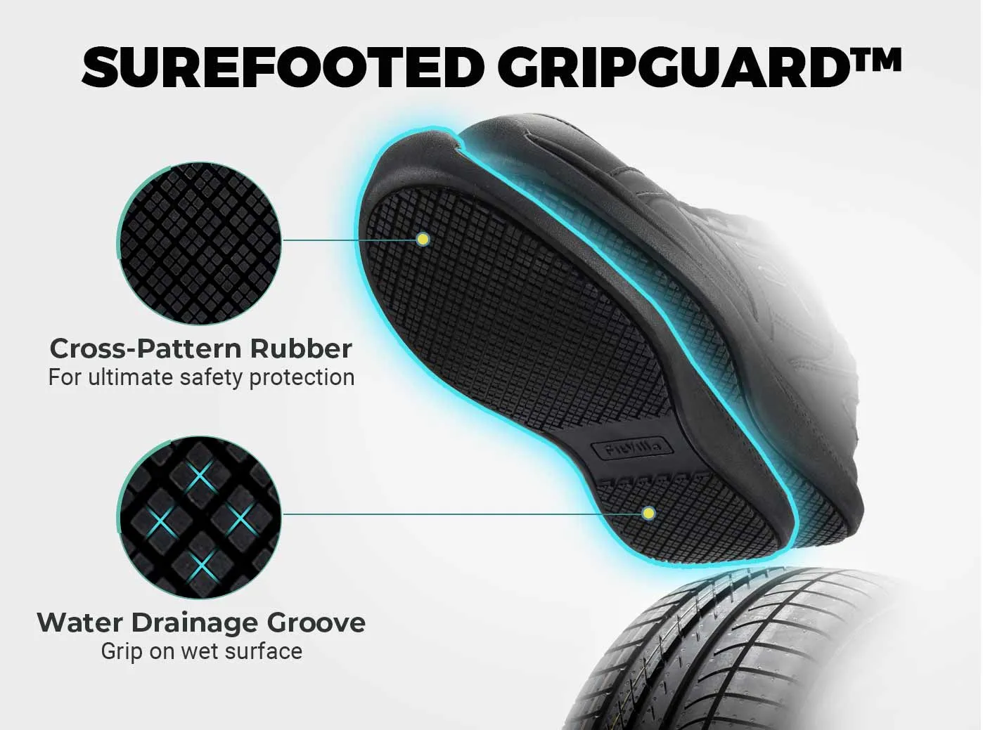 FitVille Women's TopGrip SR Work Shoes V1 sold by FitVille product image thumbnail 5