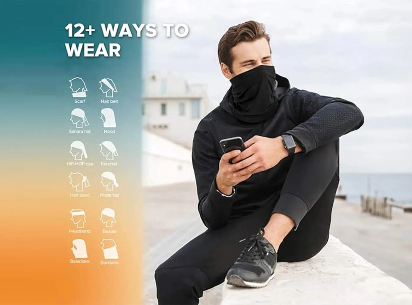 FitVille SunBlocker Sun Protection Facial Mask (Unisex) sold by FitVille product image thumbnail 3