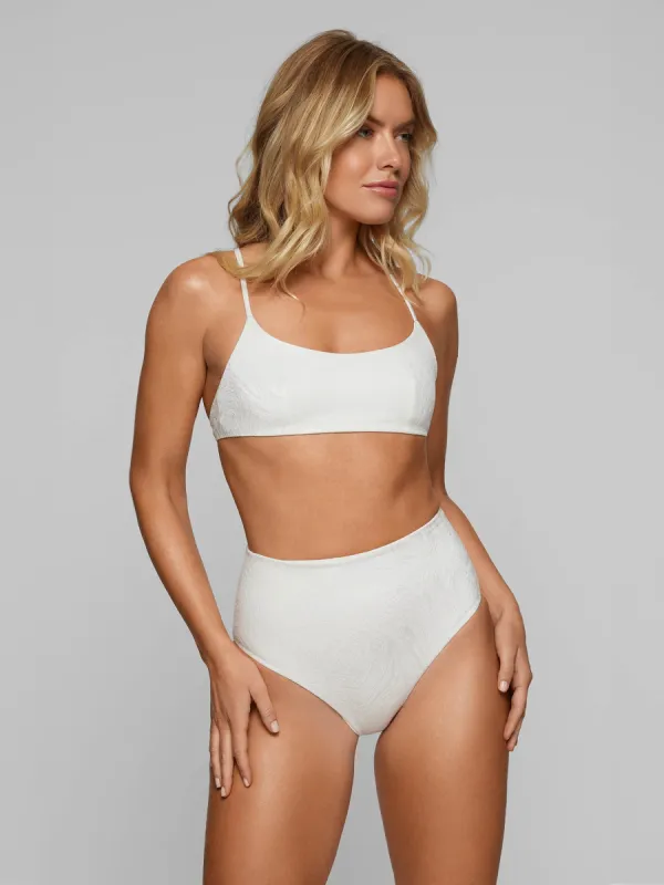 Aurora Balconette Bikini Top - White Rock sold by Baiah