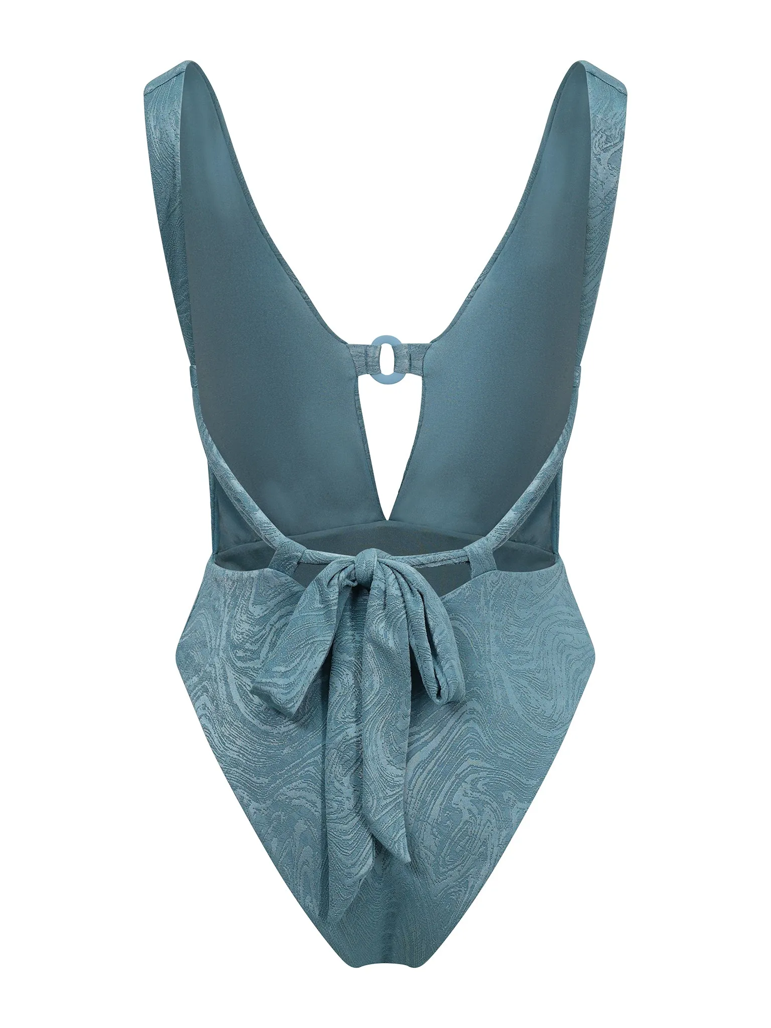 Siren Plunge Swimsuit - Teal Cloud sold by Baiah product image thumbnail 5