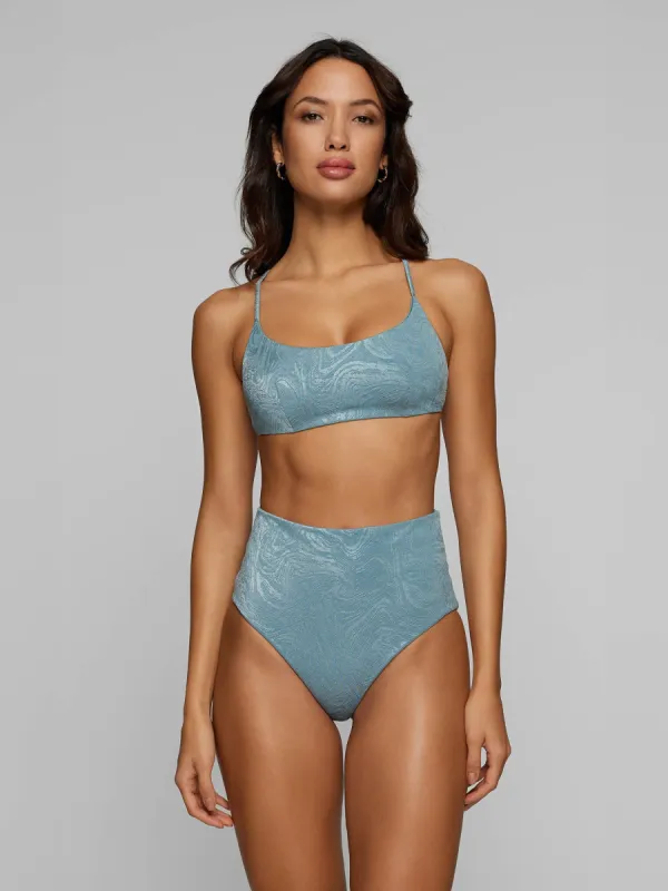 Aurora Balconette Bikini Top - Teal Cloud sold by Baiah