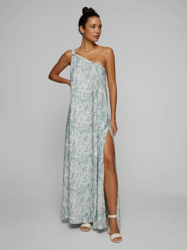 Una Halo Dress - Icy Rivulet Print sold by Baiah