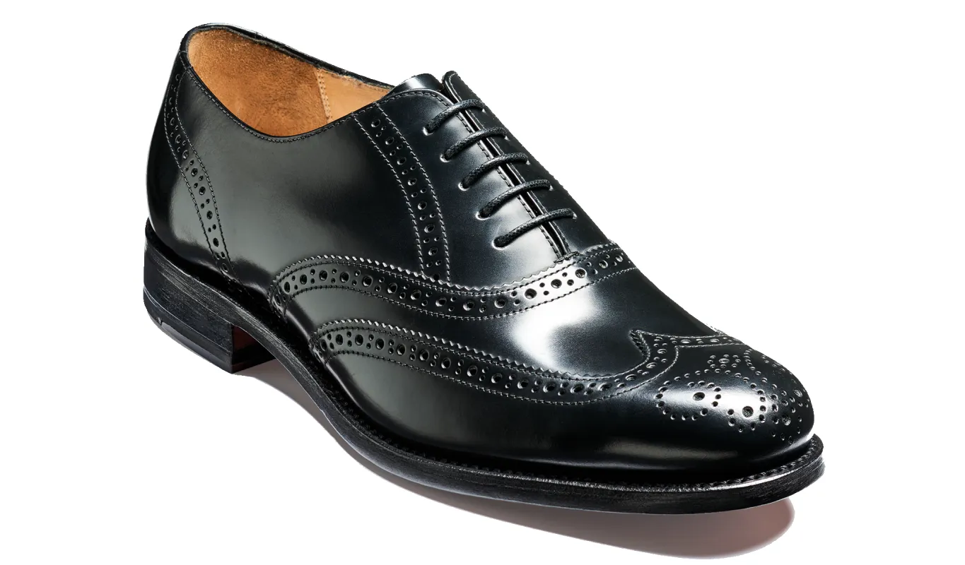 Glasgow - Black Hi-Shine sold by Barker Shoes