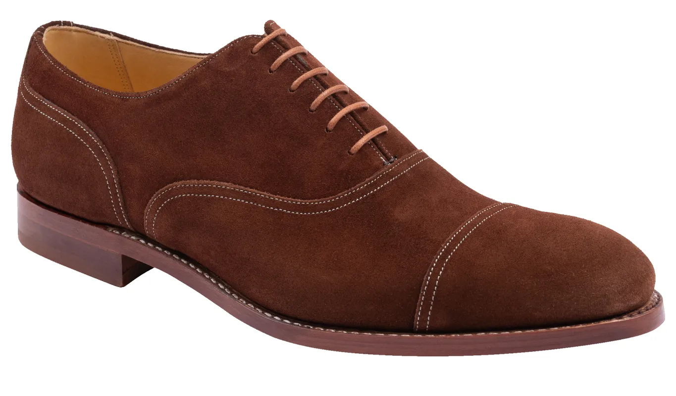 Niven - Dark Brown Suede made by Barker Shoes