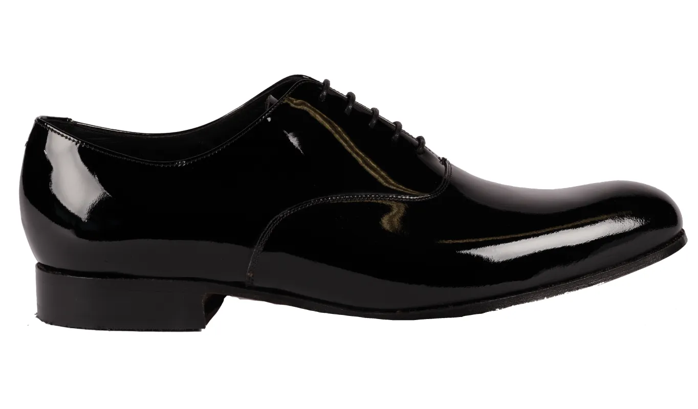 Oxford - Black Patent sold by Barker Shoes