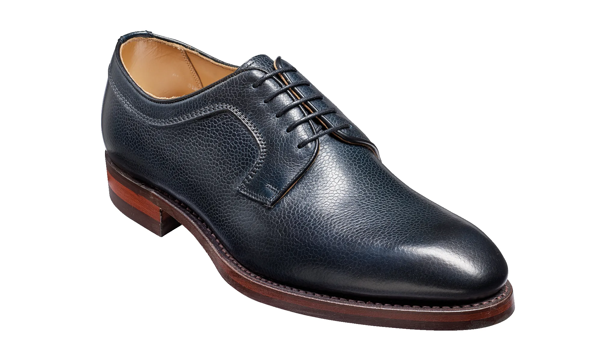 Skye - Navy Grain sold by Barker Shoes