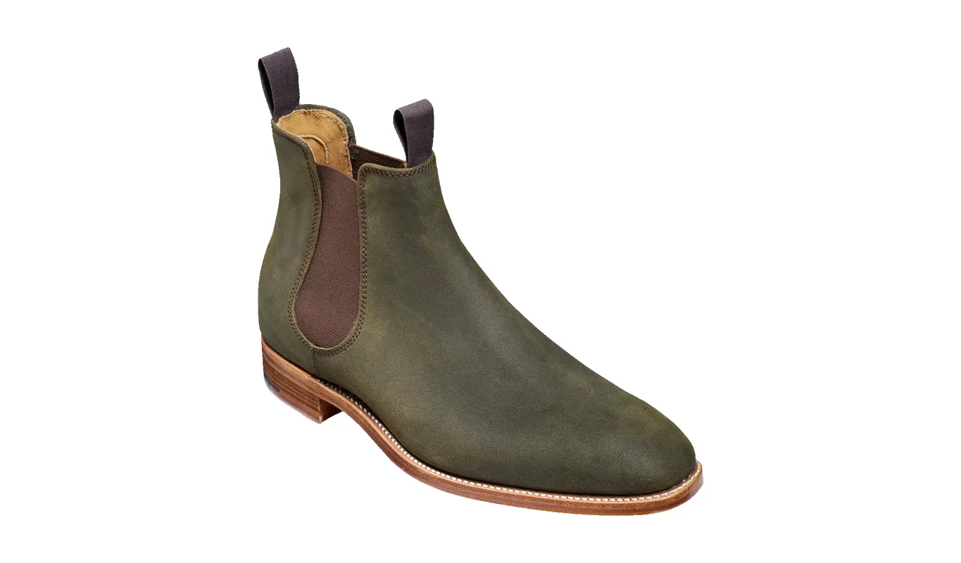 Mansfield - Green Waxy Suede sold by Barker Shoes