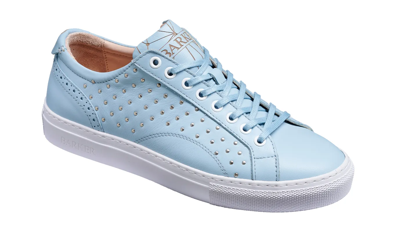 Isla - Pale Blue Calf / Studs made by Barker Shoes