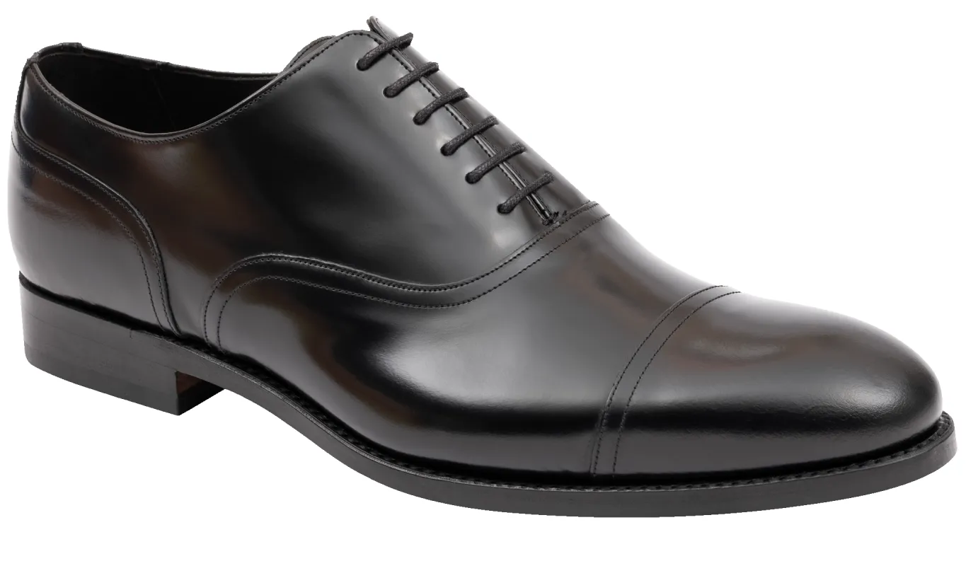 Bates - Black Hi Shine made by Barker Shoes