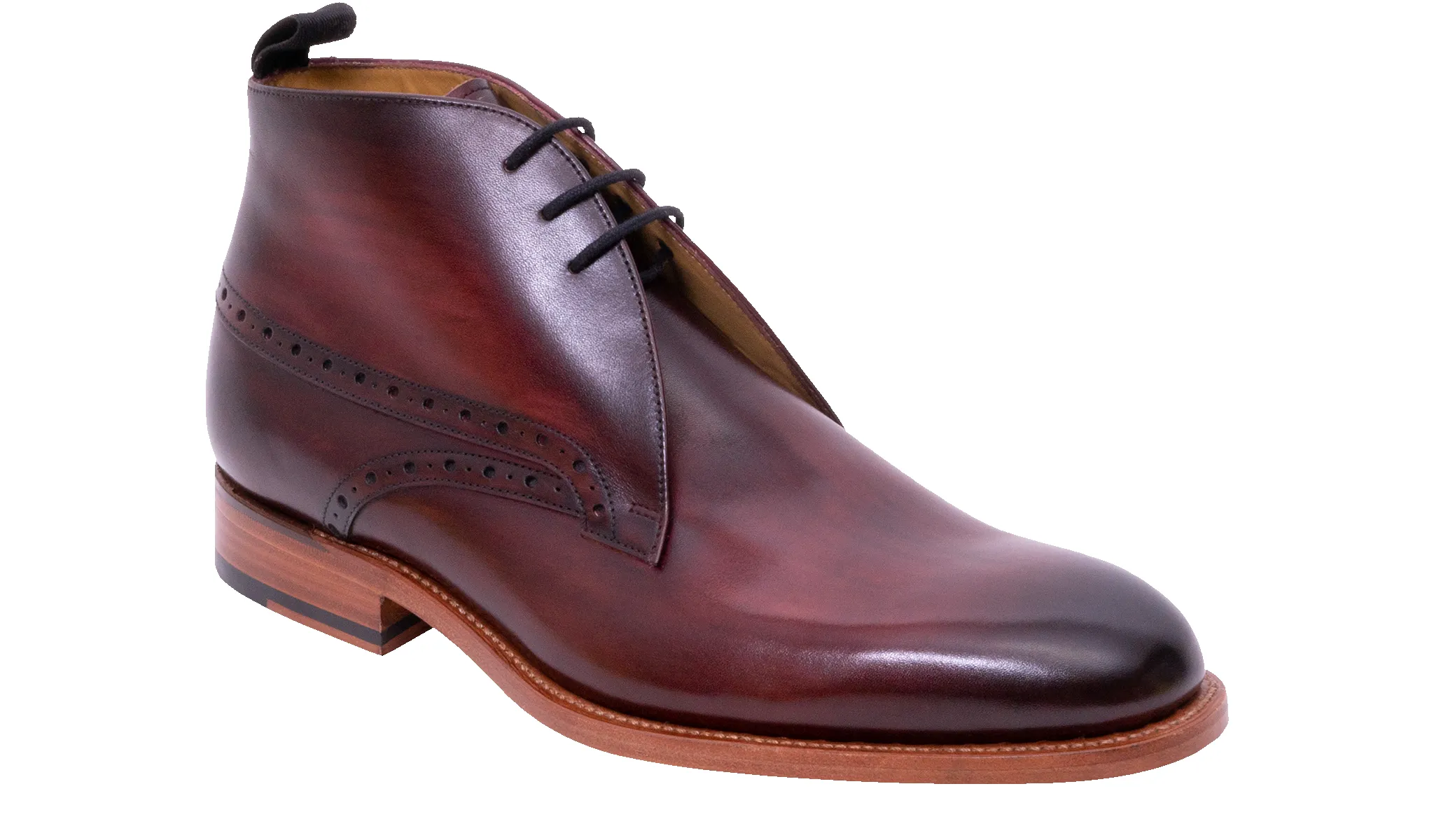 Tyne 2 - Hand Brushed Burgundy sold by Barker Shoes