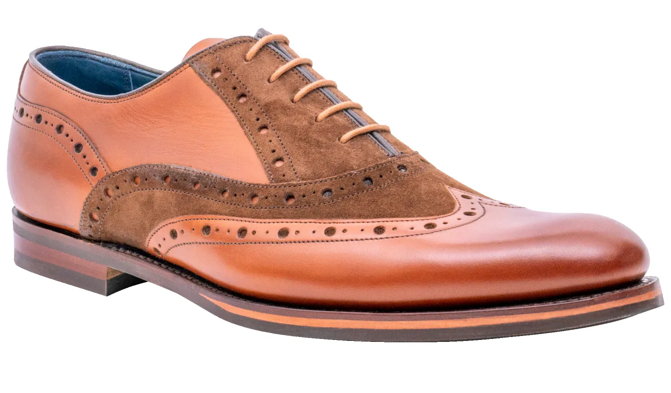 Abingdon - Chestnut Calf/Polo Suede sold by Barker Shoes