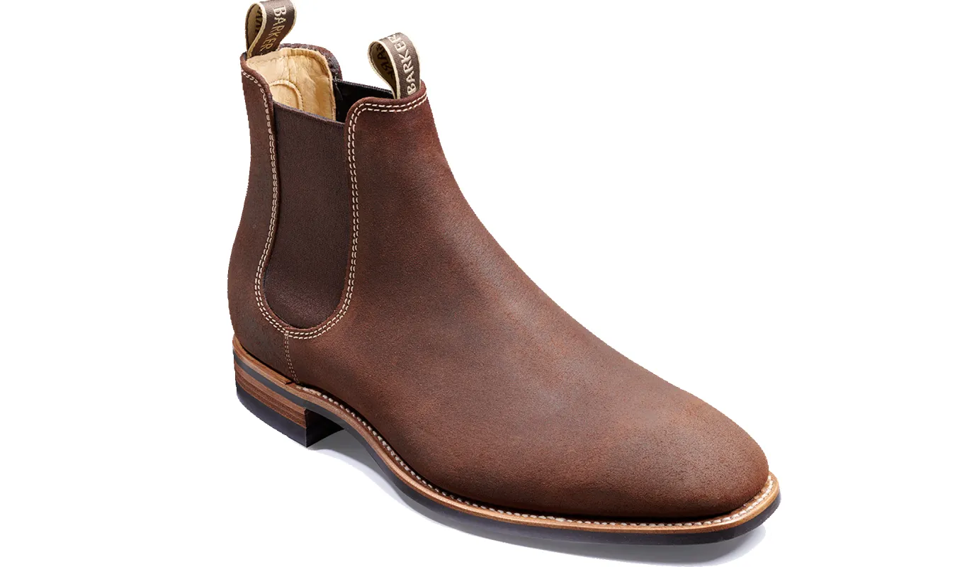 Mansfield - Mid Brown Waxy Suede sold by Barker Shoes