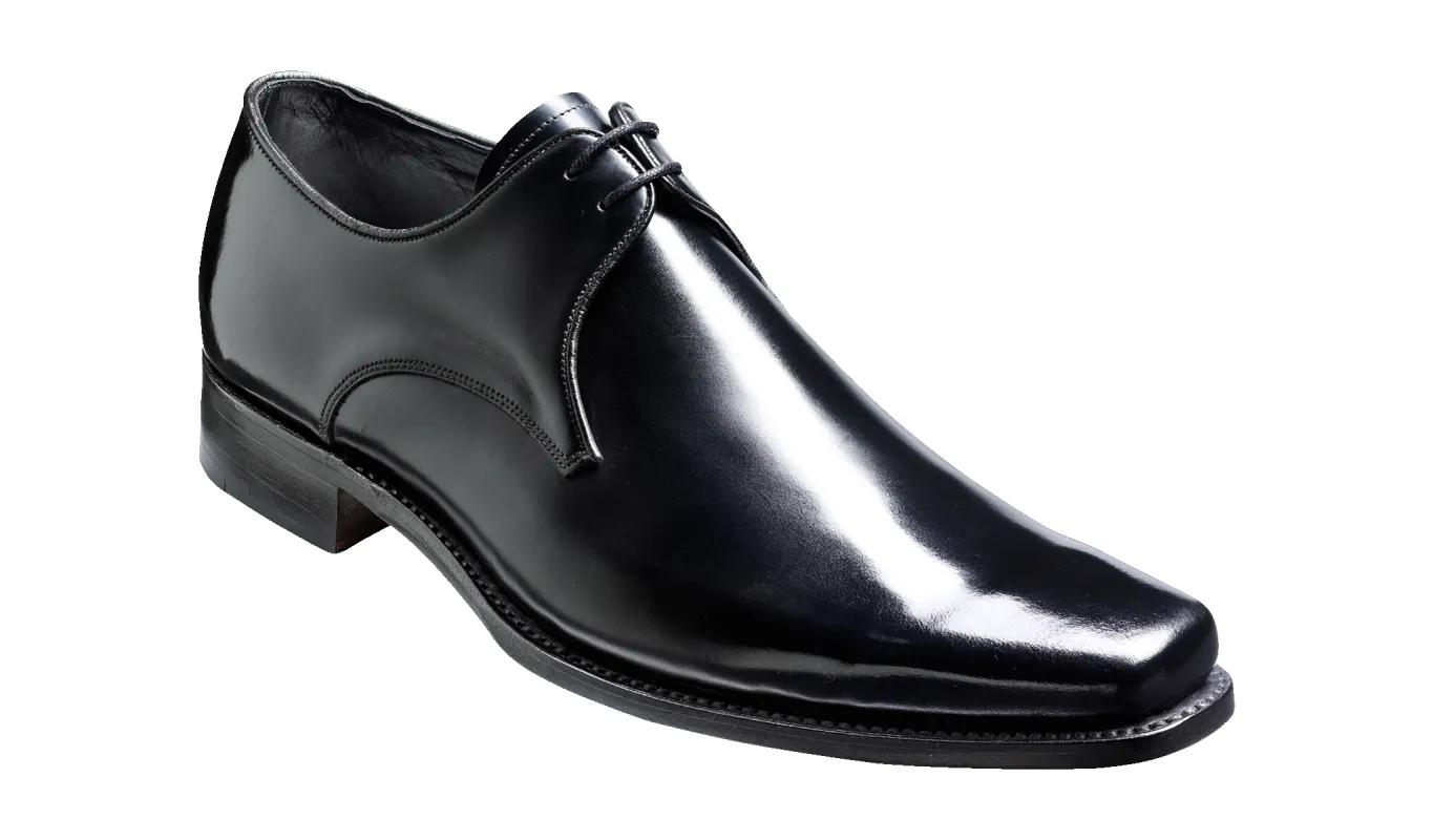 Bude - Black Hi-Shine sold by Barker Shoes