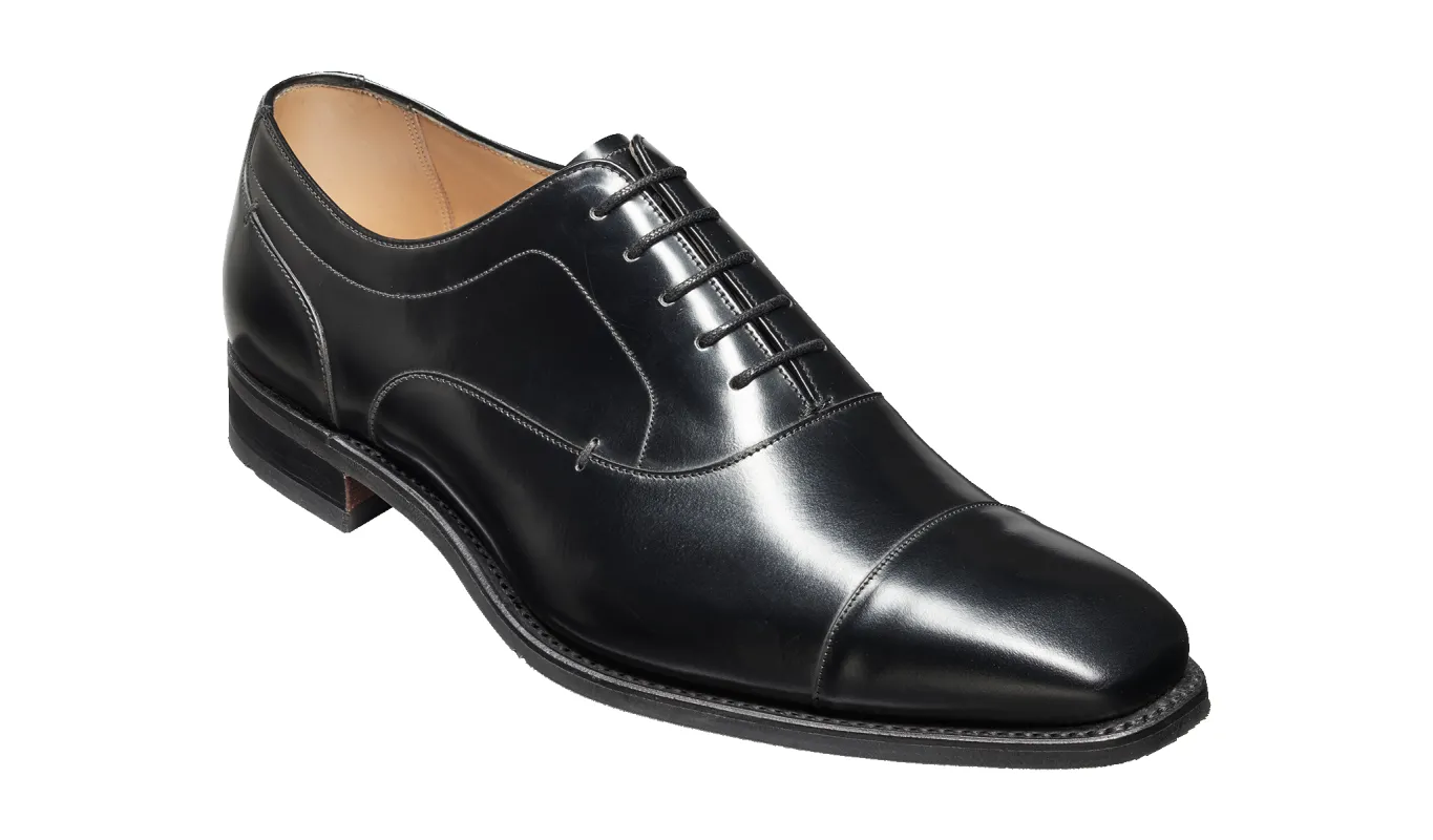 Liam - Black Hi-Shine sold by Barker Shoes