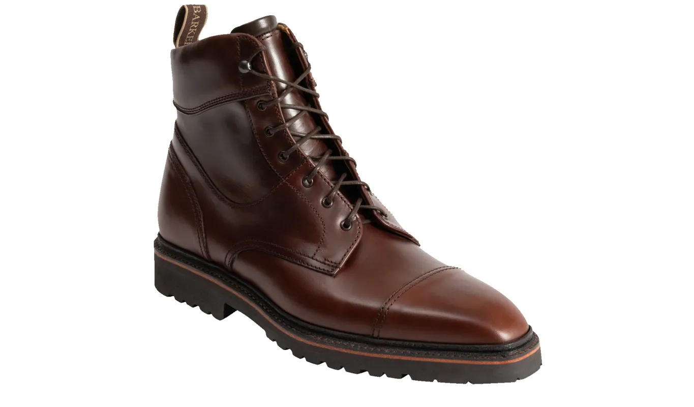 Hawes - Dark Brown Pull Up sold by Barker Shoes