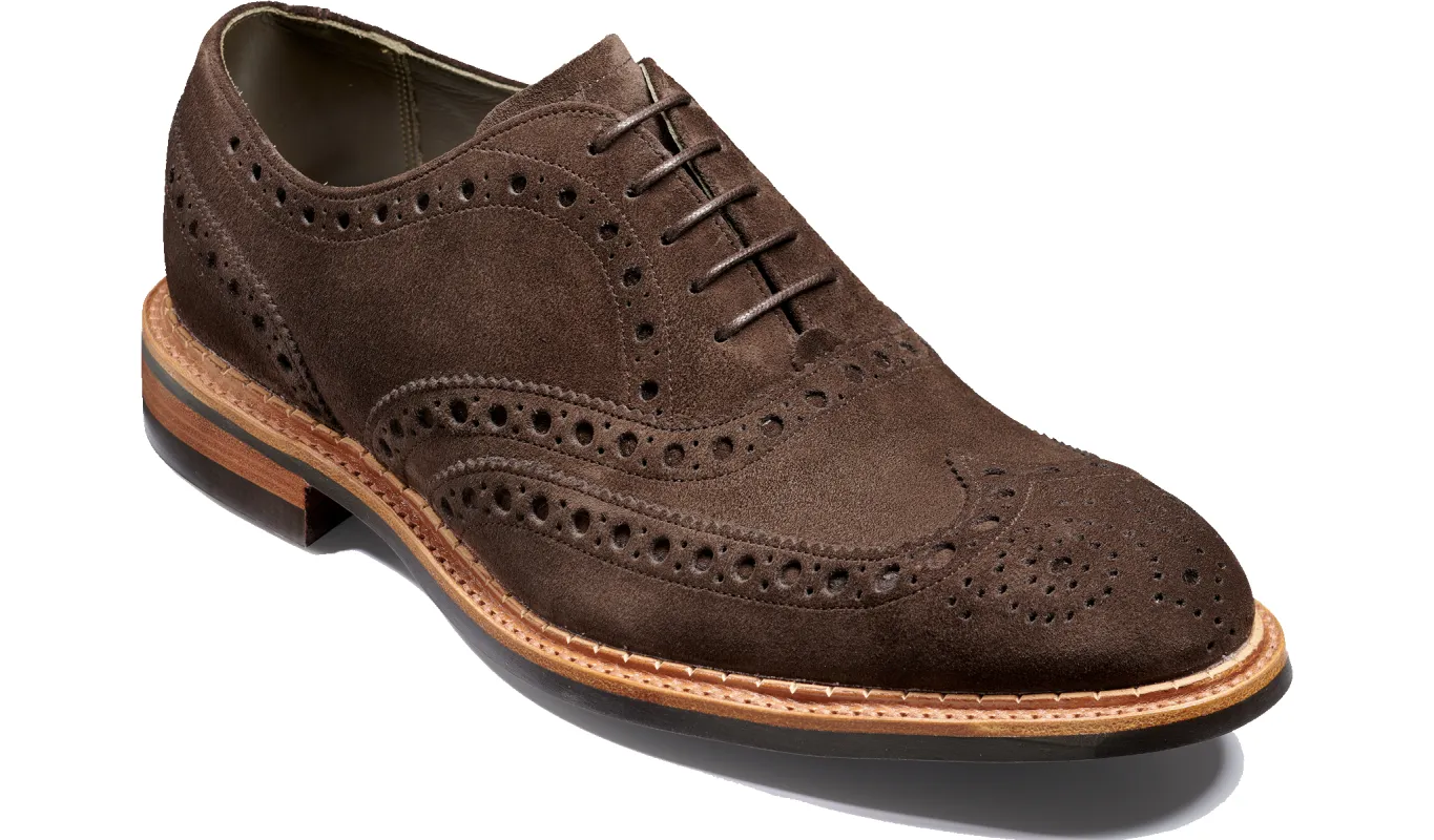 Station - Bitter Chocolate Suede sold by Barker Shoes