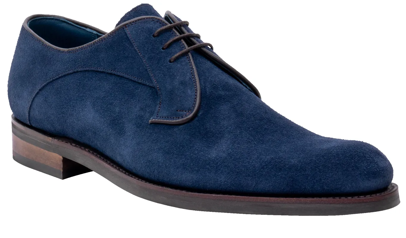 Derby - Navy Suede sold by Barker Shoes
