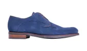Derby - Navy Suede sold by Barker Shoes