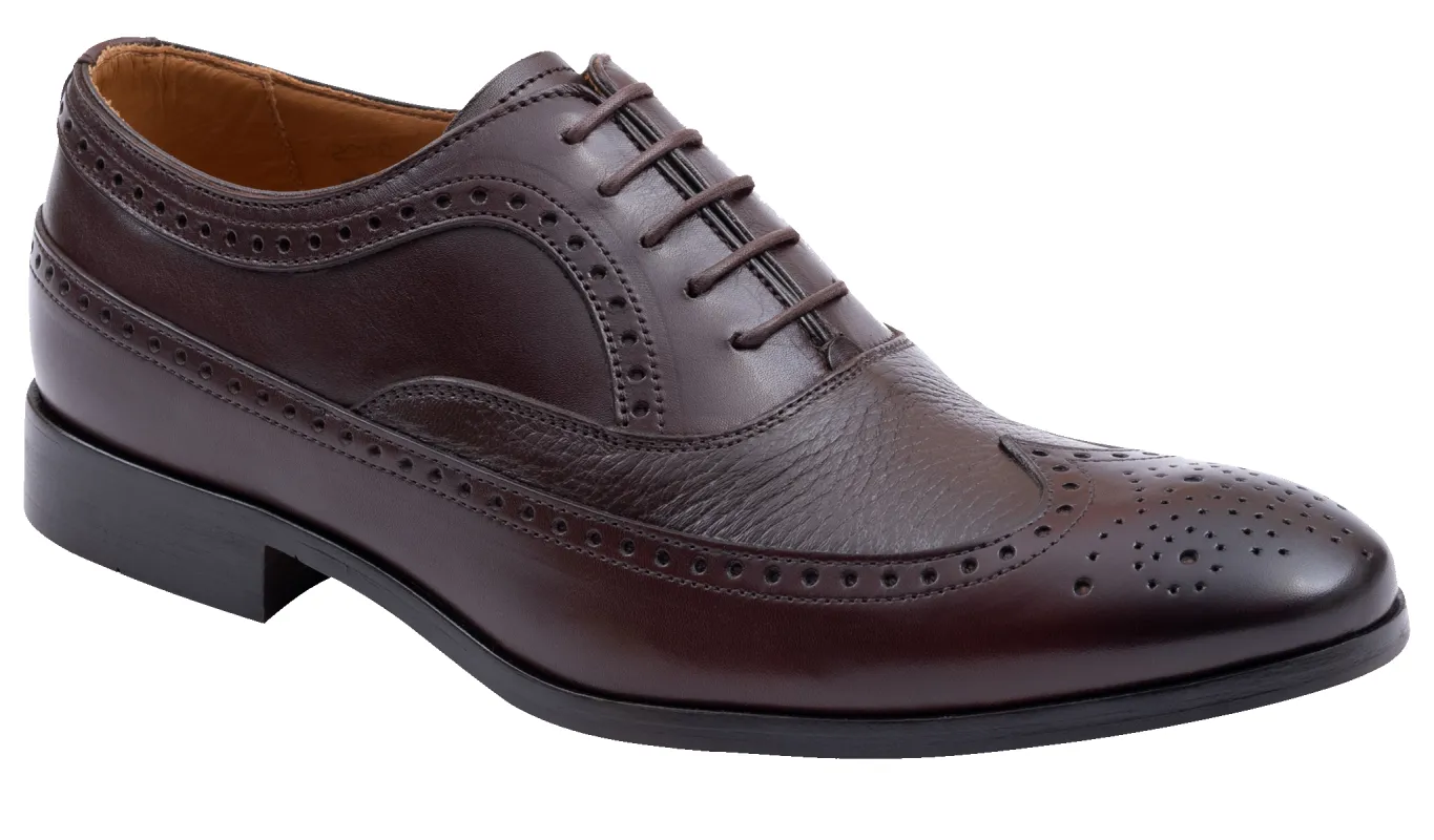 Rugby - Walnut Calf Brown Deerskin sold by Barker Shoes