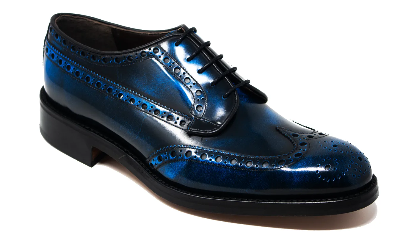 Anderson - Black Blue Hi-Shine sold by Barker Shoes