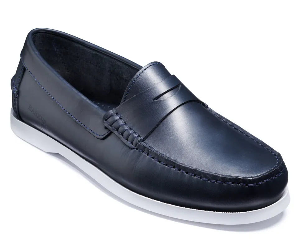 Tony - Navy Pull-Up sold by Barker Shoes