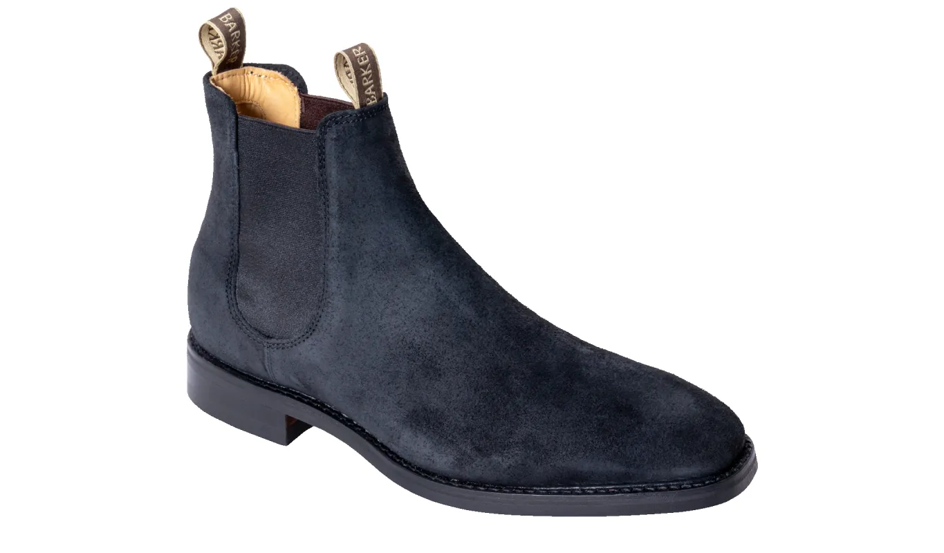 Sutton - Black Waxy Suede sold by Barker Shoes