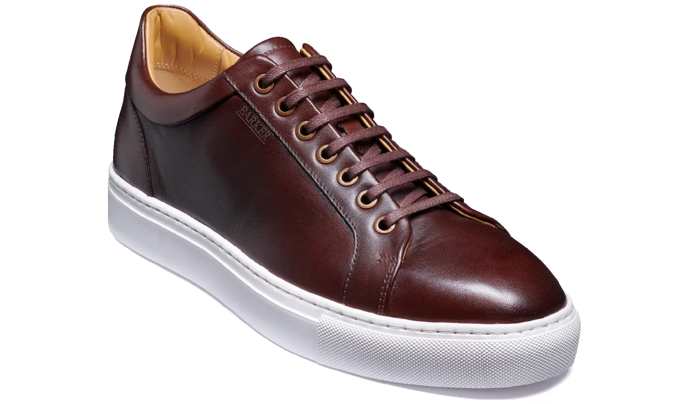 Sam - Chestnut Hand Painted sold by Barker Shoes
