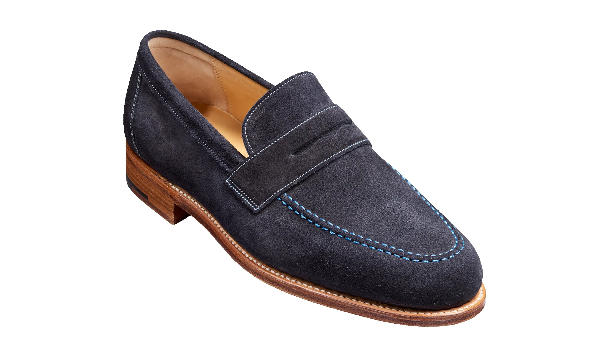 Jevington - Navy Suede sold by Barker Shoes