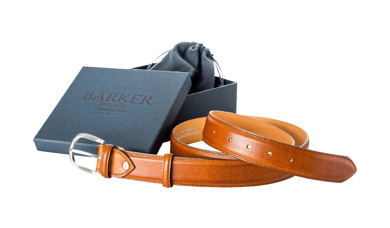 Plain Belt - Cedar Grain sold by Barker Shoes