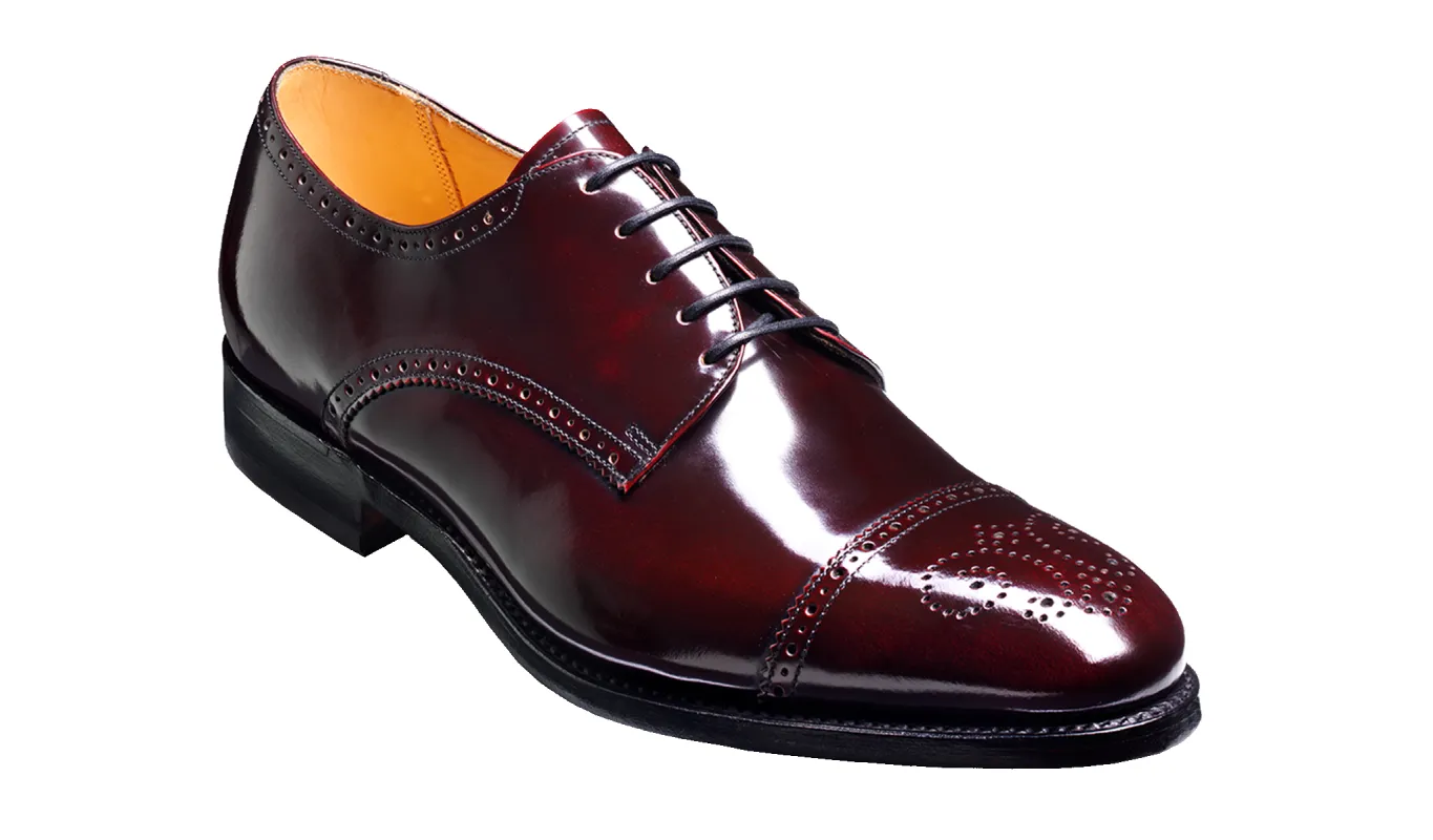 Perth - Burgundy Hi-Shine sold by Barker Shoes