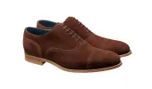 Pullman - Mid Brown Suede sold by Barker Shoes