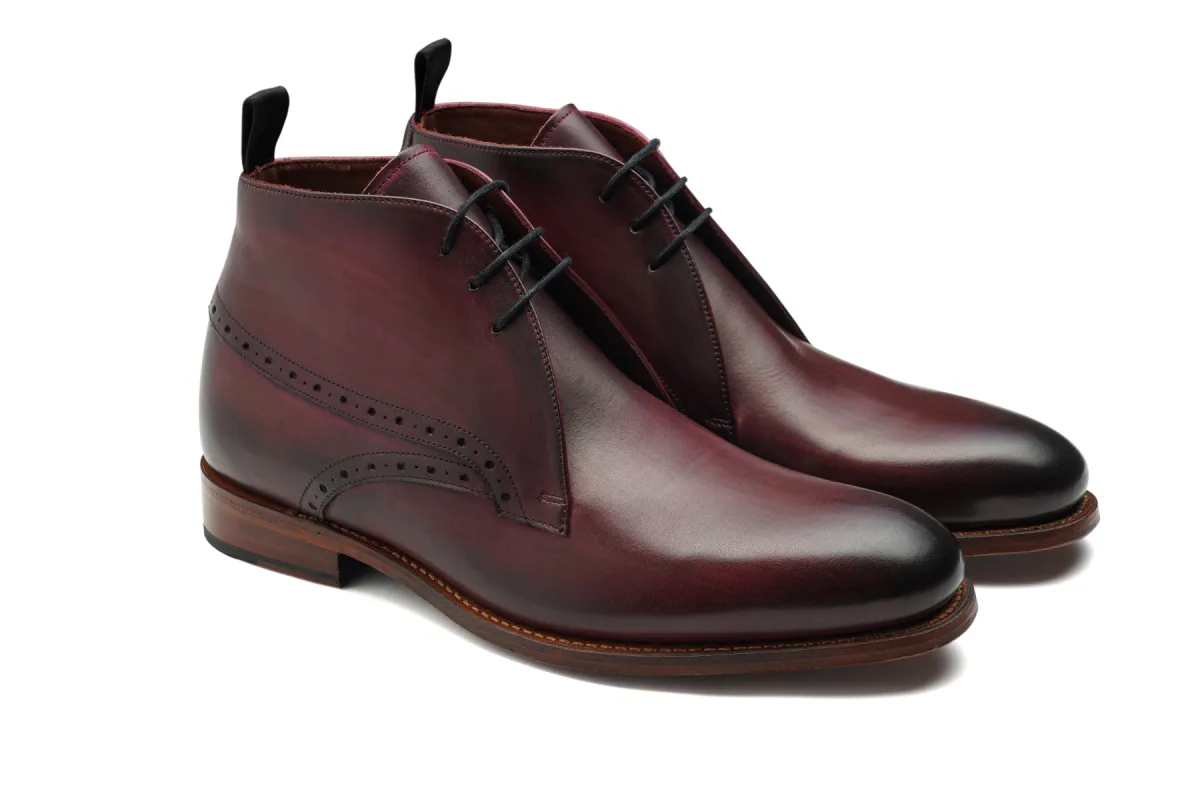 Fulham - Hand Brushed Burgundy sold by Barker Shoes