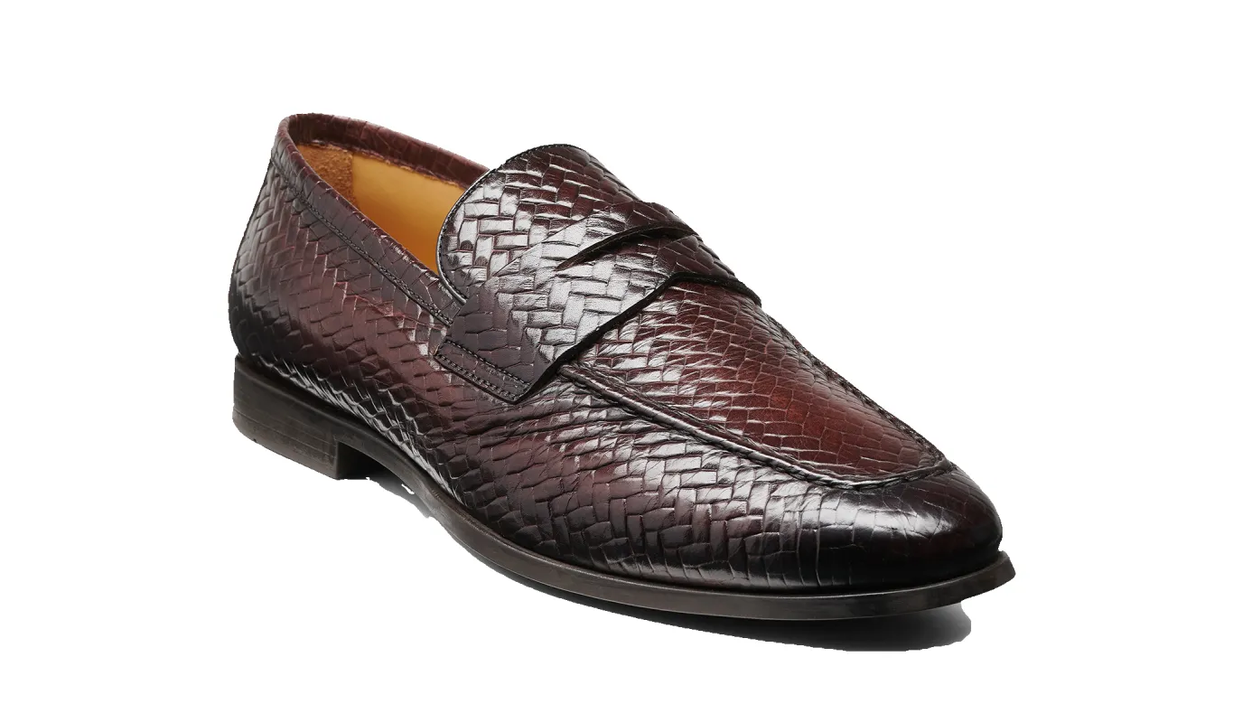 Capri - Brown Weave Brown Stain sold by Barker Shoes