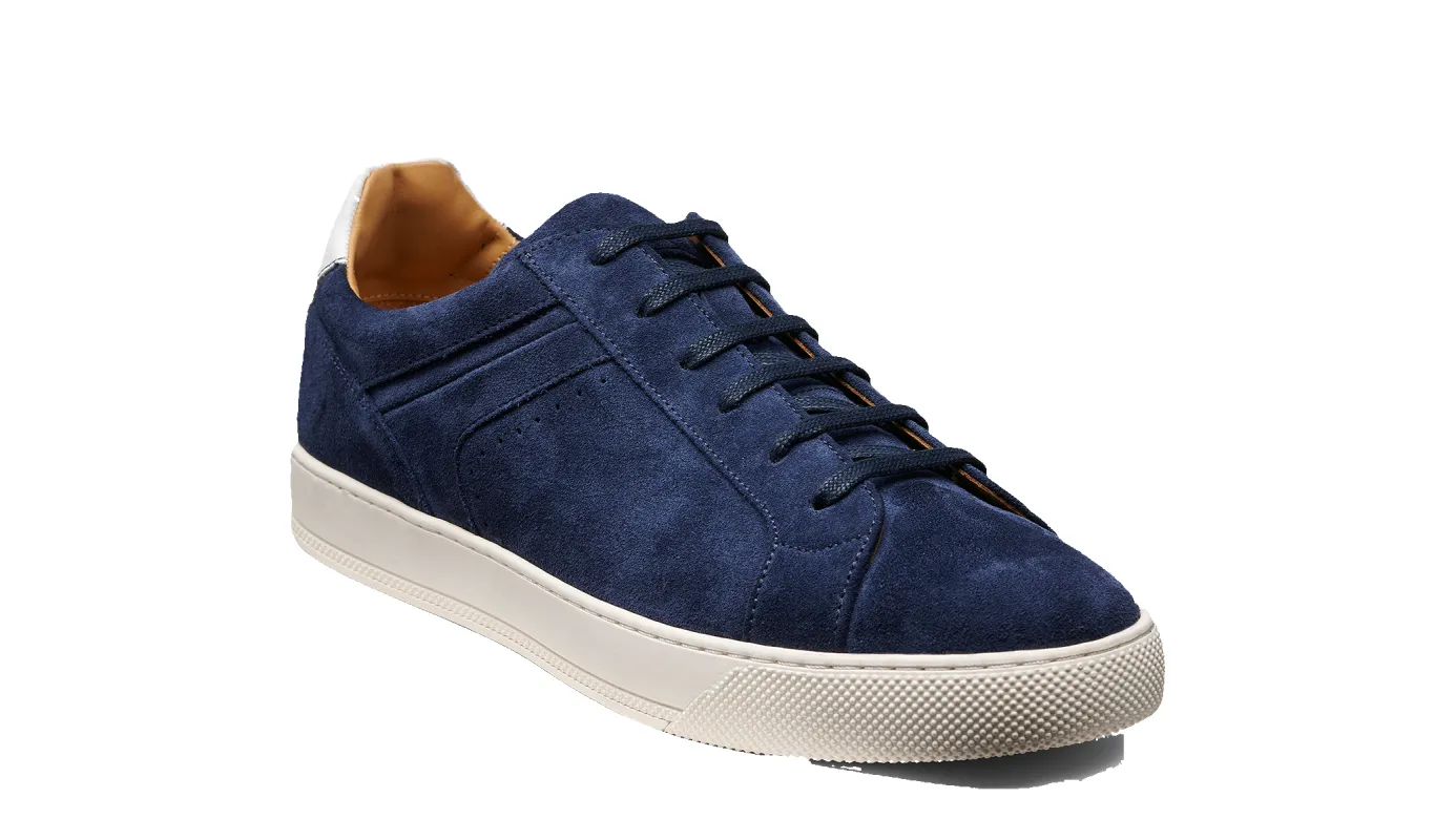 Skylar - Navy Suede White sold by Barker Shoes