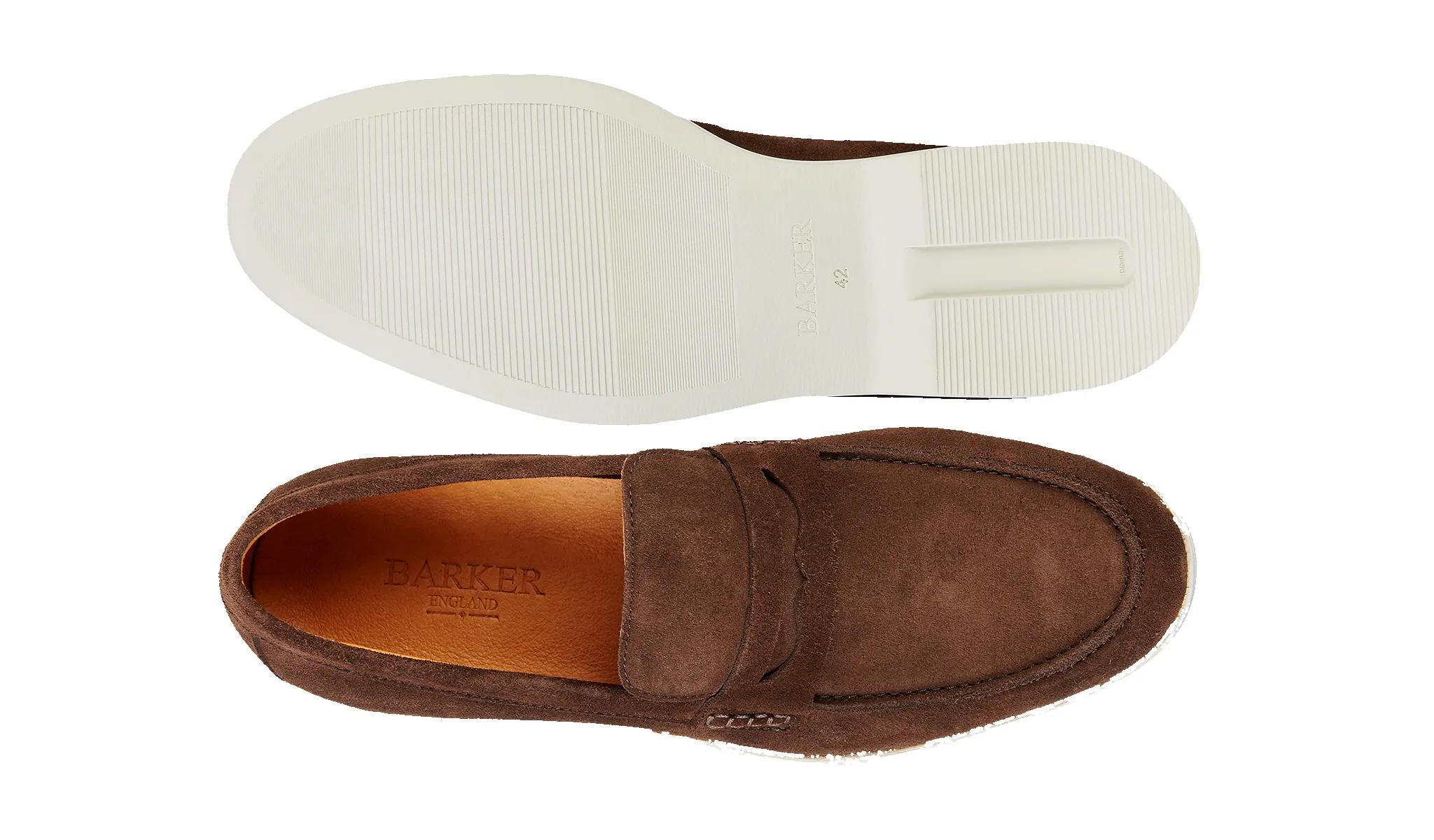 Santiago - Coffee Suede White Sole sold by Barker Shoes product image thumbnail 4